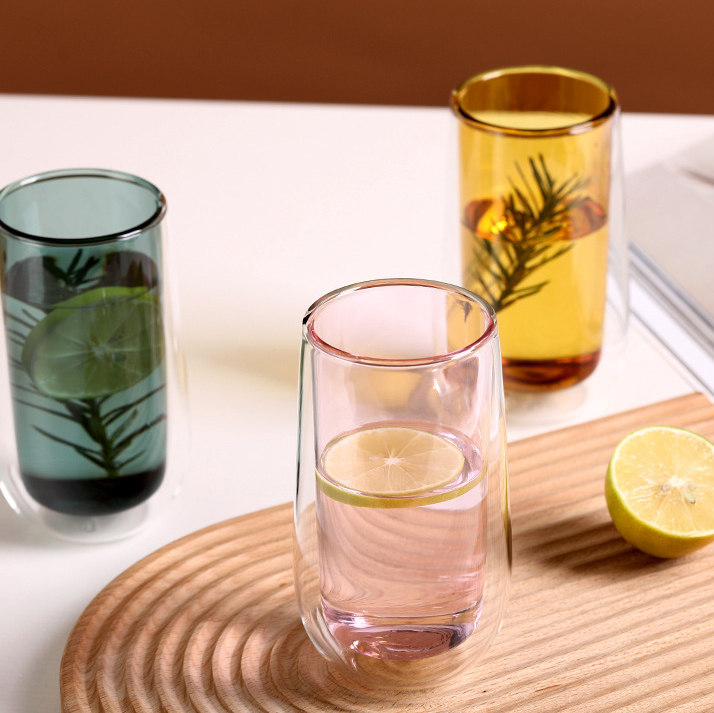 270ml Prism Double Wall Glass Cup 