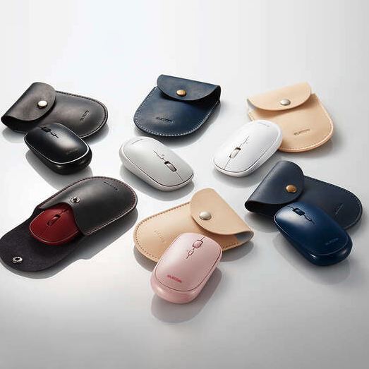 ELECOM Bluetooth 2.4GHz Mouse ( With Leather Pouch ) 