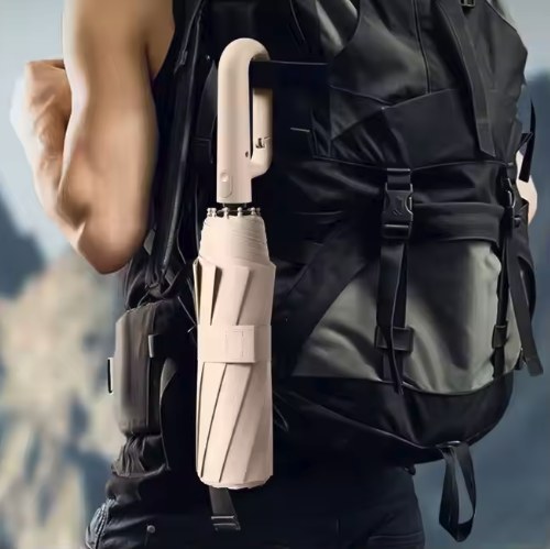 27’’ Halo Automatic Foldable Umbrella with Carabiner (with UV Coating)