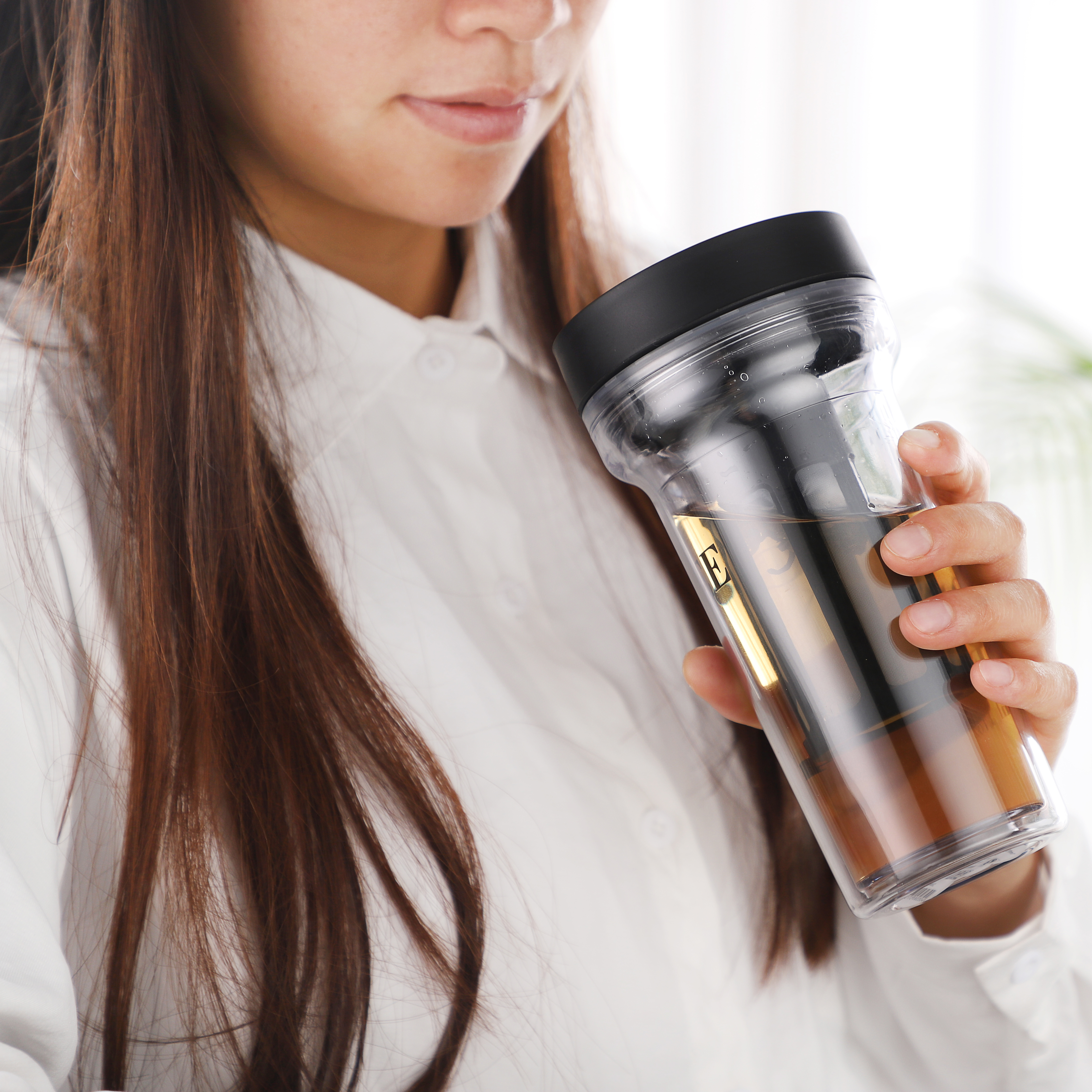 420ml Sippy Double-Wall Tea Infuser Bottle