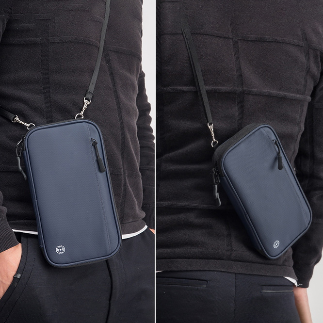 Multi-Functional RFID Passport Wallet with Sling