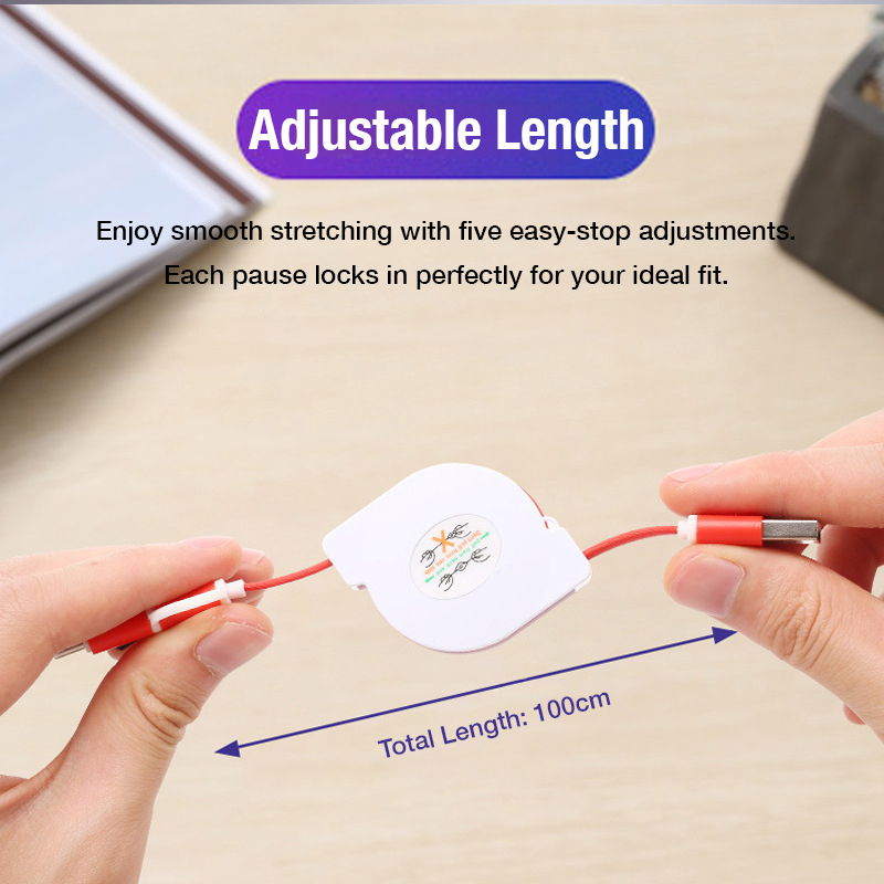Retractable Charging Cable (with Type-C)