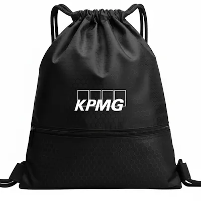 High Quality Drawstring Bag with Front Pocket (Water-Resistant)
