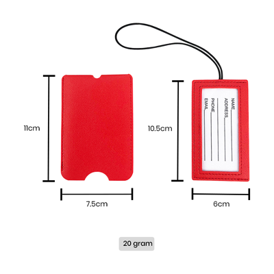 HER PU Leather Luggage Tag Holder