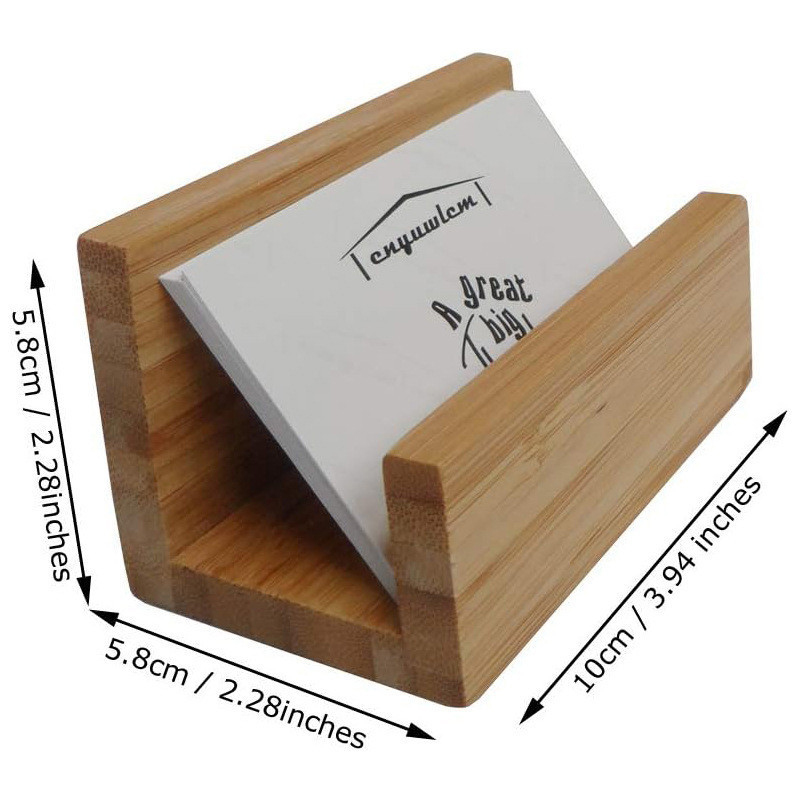 Desktop Bamboo Cardholder 