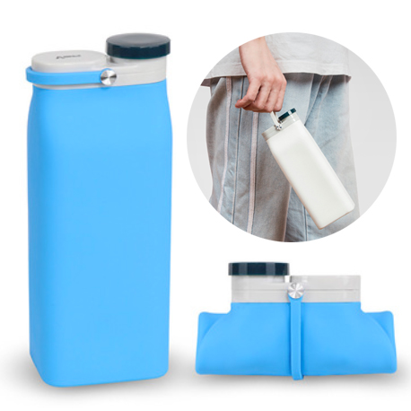 400ml Silicone Foldable Water Bottle