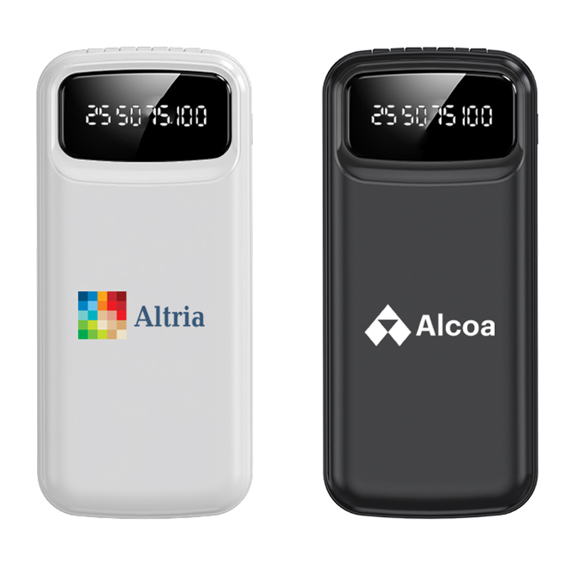 Powerbank 10000mAh 4 x Built In Cable + 1 x USB Port 2.1A Fast Charge - Digital Display