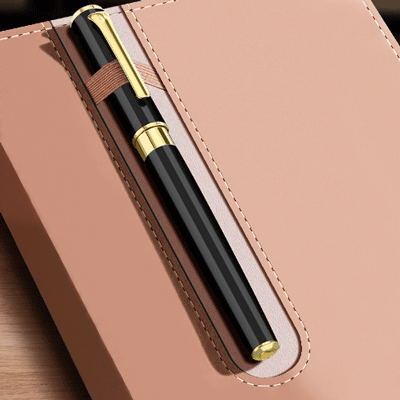 A5 Duo Tone PU Notebook with Pen Loop