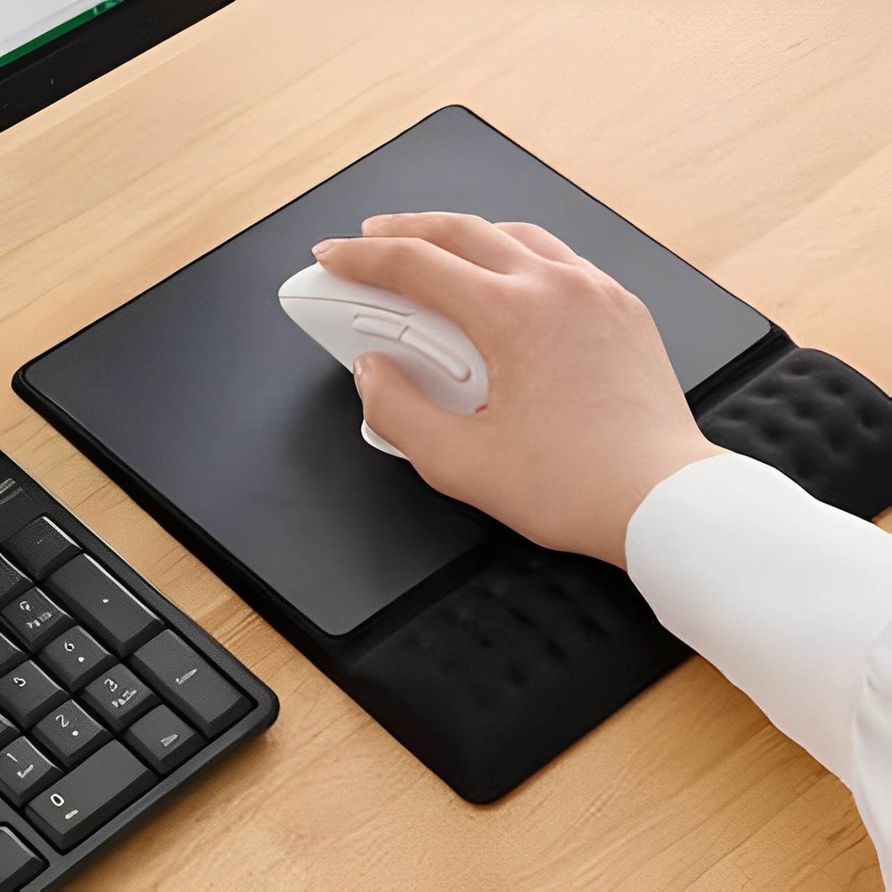 ELECOM Mousepad with Wrist Rest 