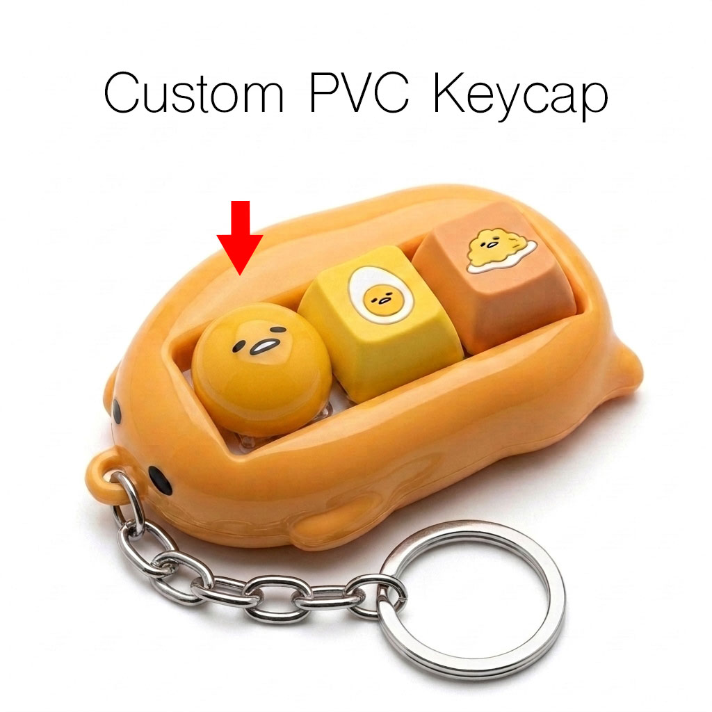Custom PVC Fidget Keycap Clicker Keychain - Custom Keychains - 1 Custom PVC keycap shape