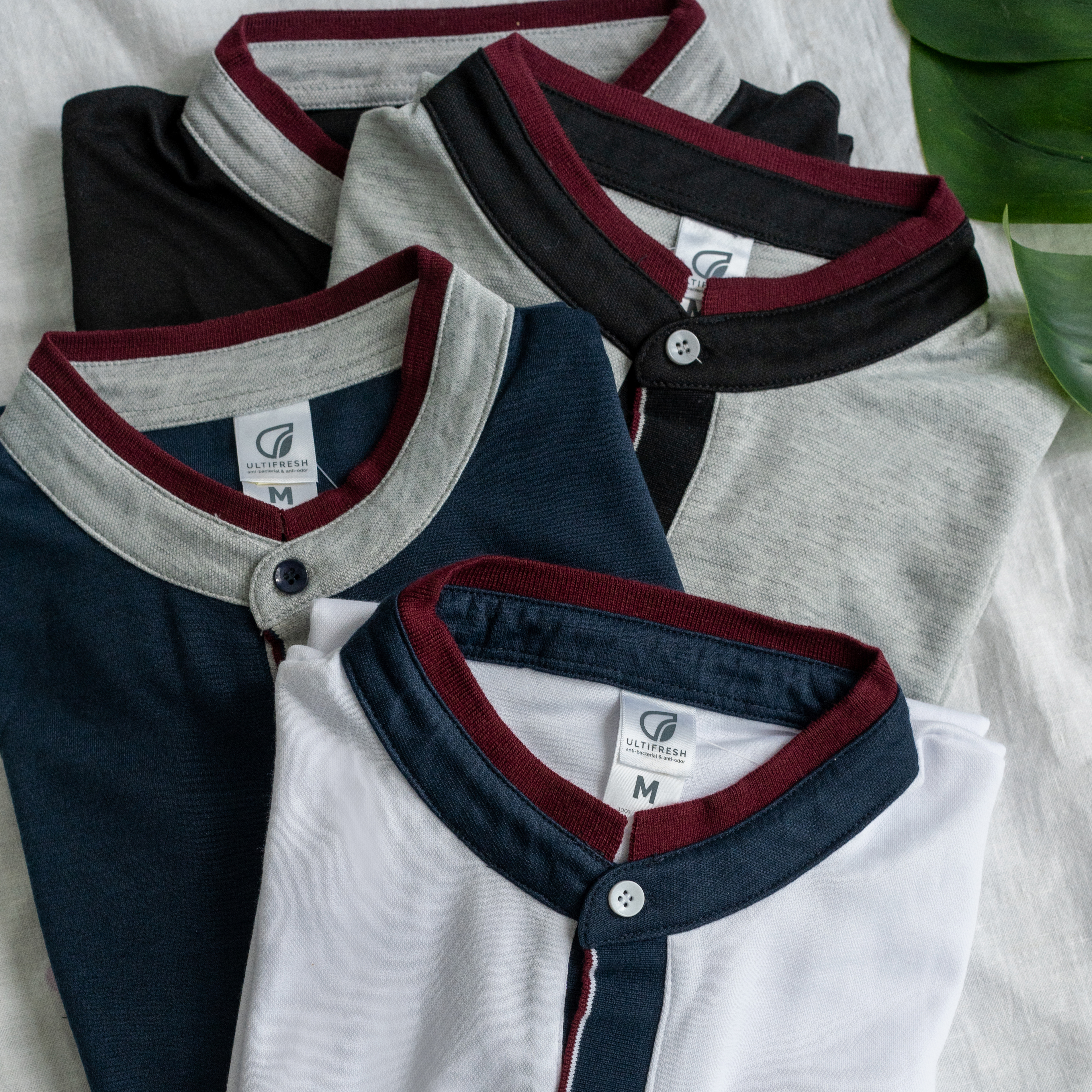 Ace Anti-Odor Mandarin Collar T-Shirt 