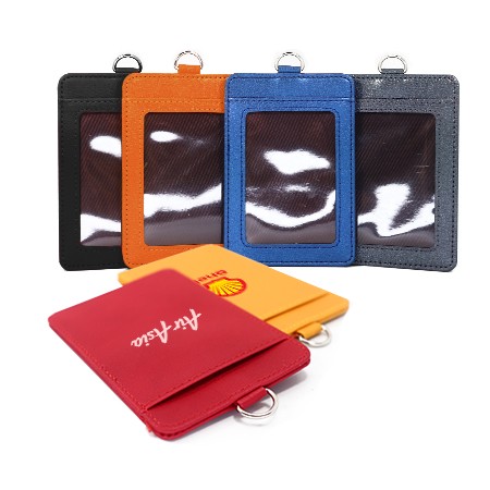 Gem Faux Leather Slim ID Tag Holder