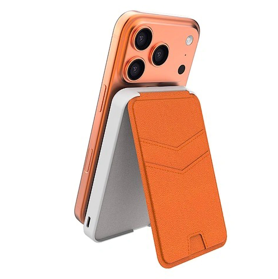 5000mAh 3-in-1 Foldable Magnetic Wireless Power Bank with Card Holder