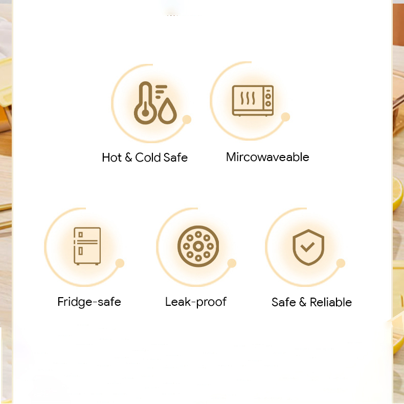 700ml Amber  Glass Lunch Box