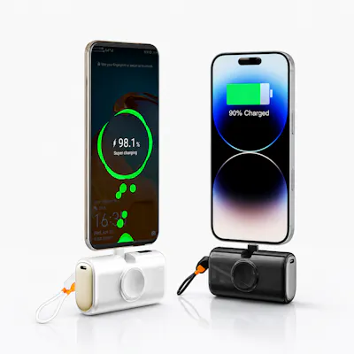 10,000mAh 2-in-1 Power Bank with Magnetic Wireless Watch Charger - Power Bank (>6000mAh) 10,000mAh 2-in-1 Power Bank with Magnetic Wireless Watch Charger - Power Bank (>6000mAh)