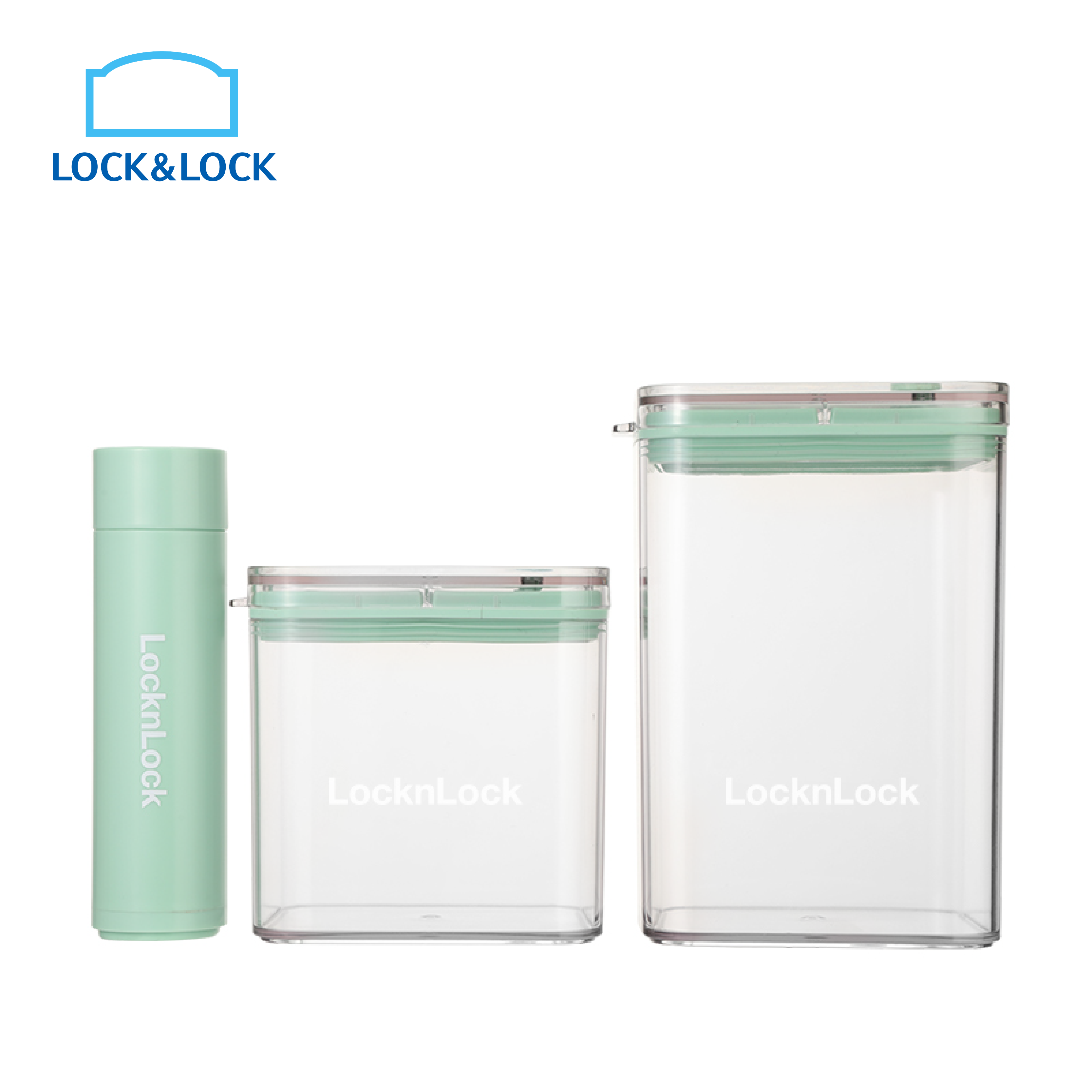 Lock&Lock  Fresh Enjoy Vacuum  Sealed Canister Set  3-Piece Set