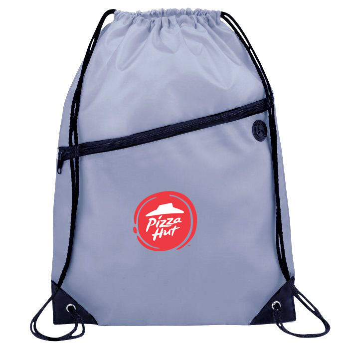 Robin Drawstring Bag with Front Pocket and Earphone Slot