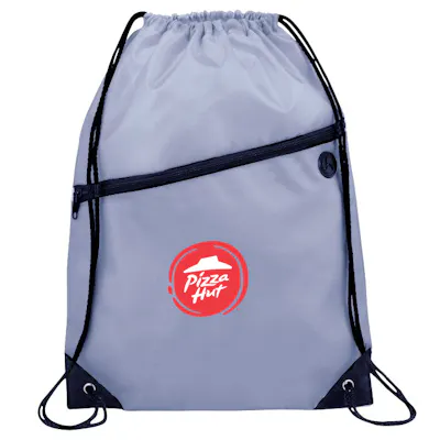 Robin Drawstring Bag with Front Pocket and Earphone Slot