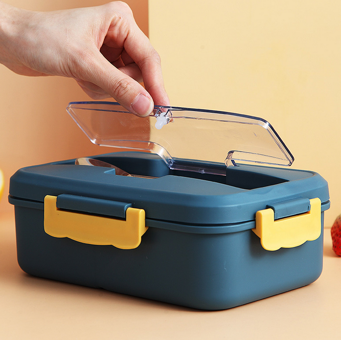 Microwavable 3-Compartment Lunch Box