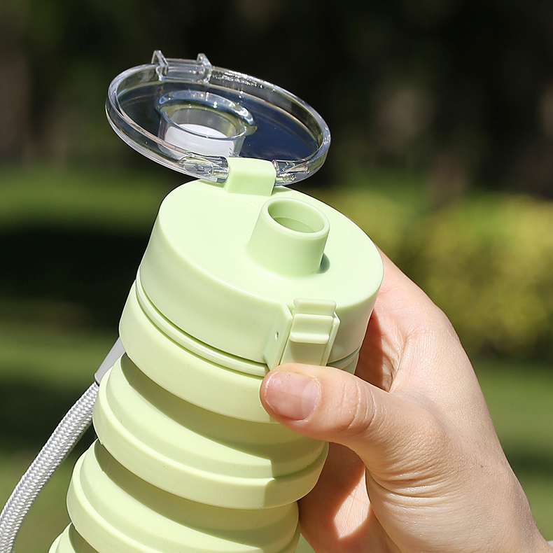 500ml Silicone Collapsible Water Bottle