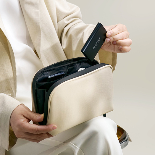 Premio Leather Gadget Organiser Pouch