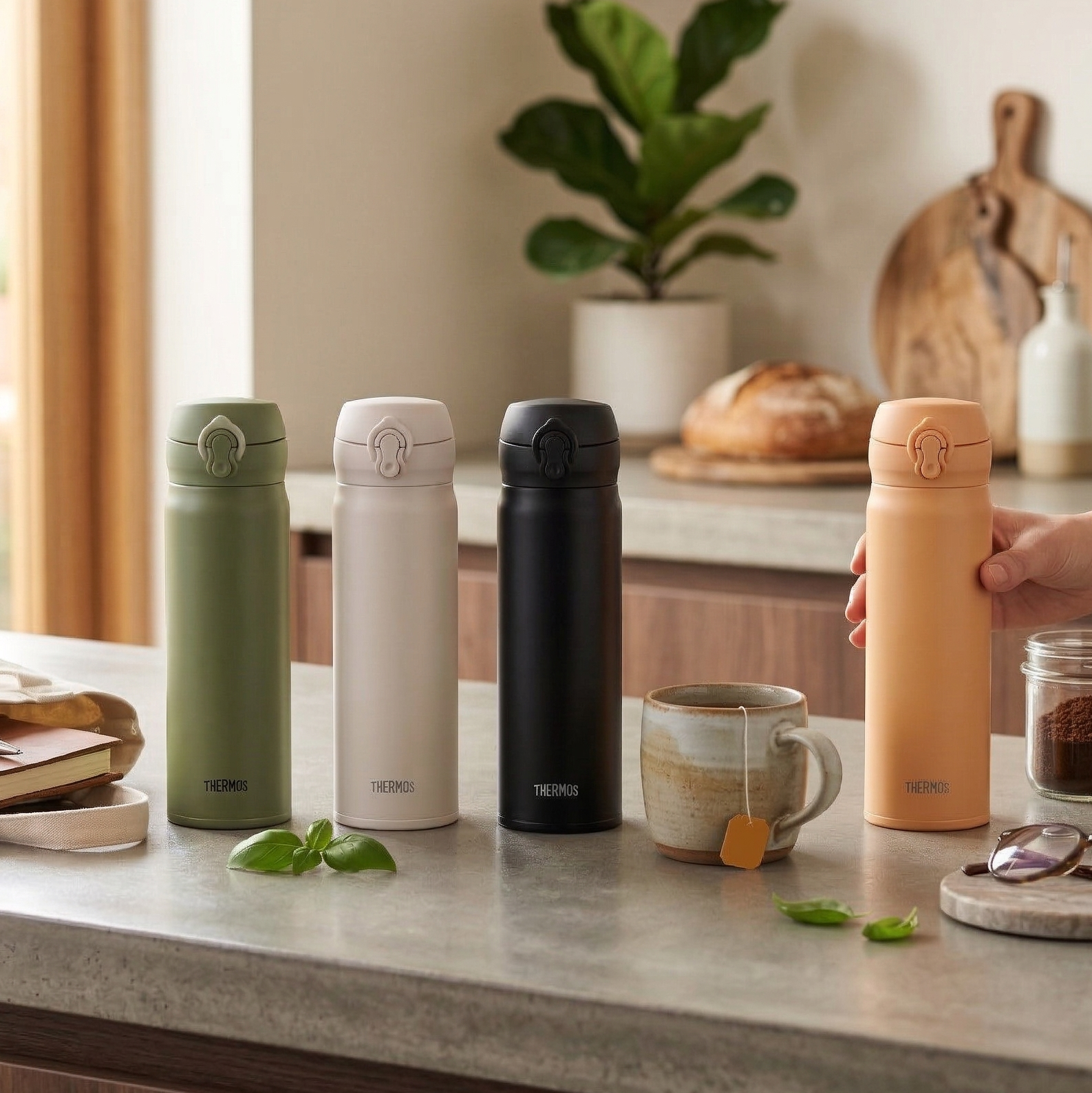 Thermos  500ml Vacuum Insulated One-Push Bottle