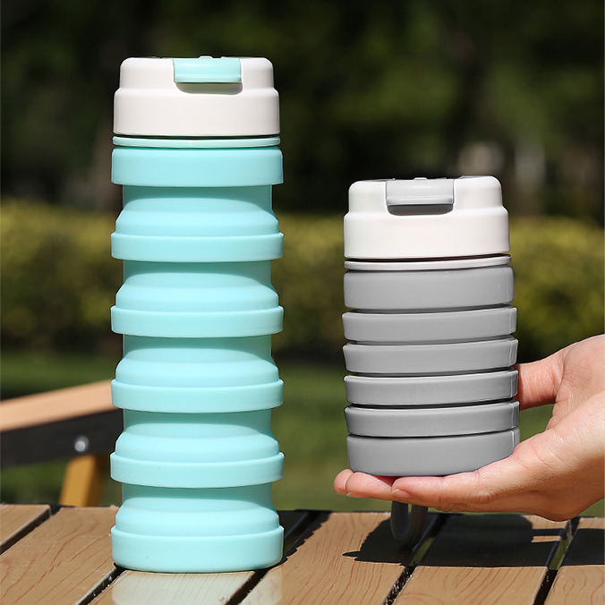 500ml Fold and Sip Collapsible Water Bottle