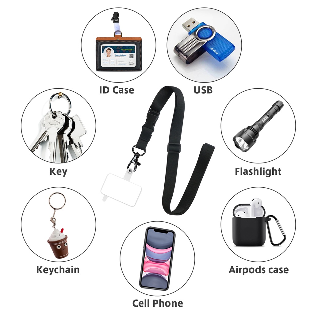 Crossbody Adjustable Mobile Phone Strap Lanyard (Release Buckle)