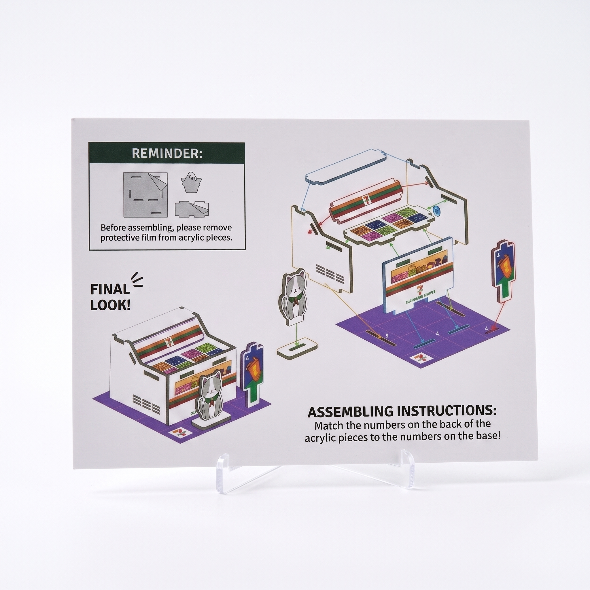 Custom DIY Acrylic Display Kit - Custom Displays & Collectibles - A6 Matt Card