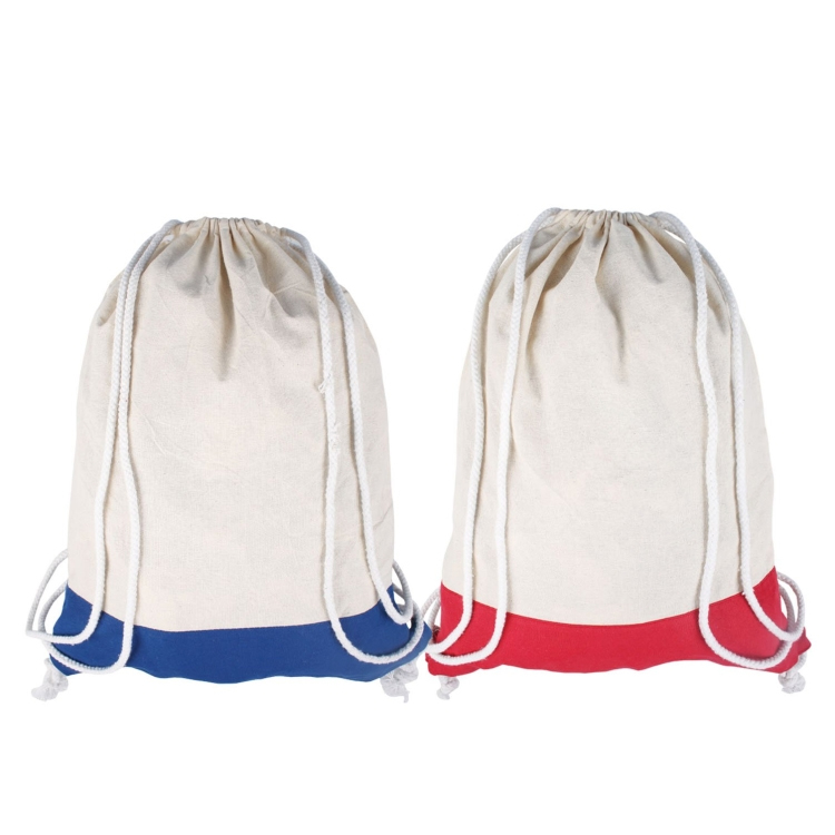 Dual Tone Canvas Drawstring Bag