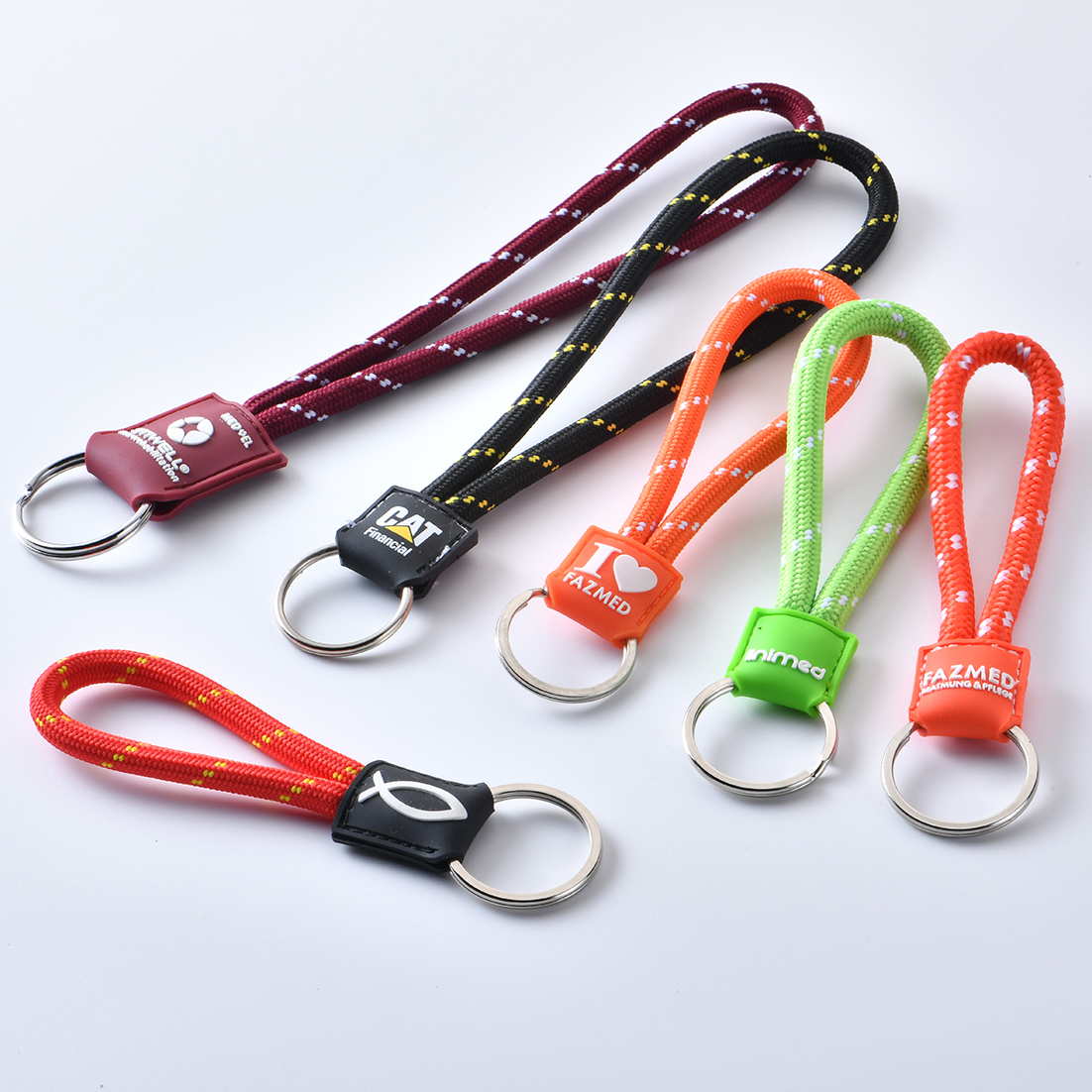 Tubular Keychain with PVC Tab 