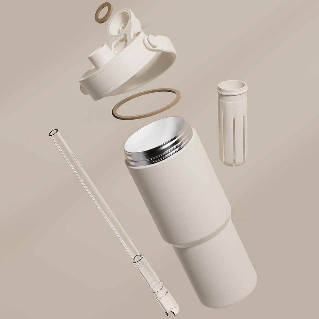 735ml APA Ceramic Coating Tumbler with Straw 