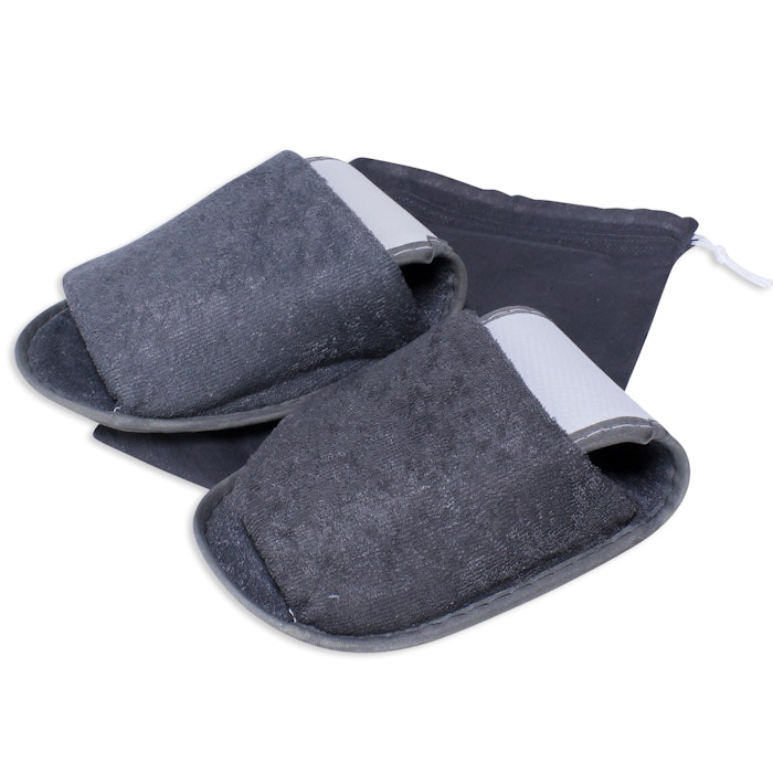 Customised Foldable Travel Bedroom Slippers With Logo Print Singapore