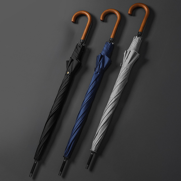 25'' Golf Umbrella (J-Hook Wooden Handle)