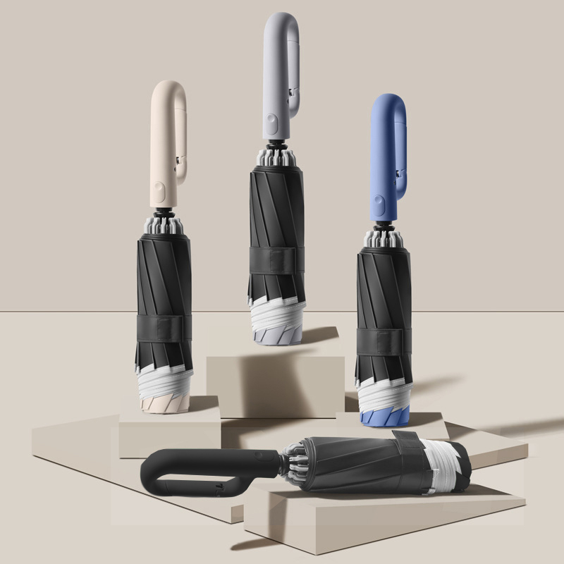 23’’ Evo Automatic Foldable Umbrella with Carabiner (With UV Coating)