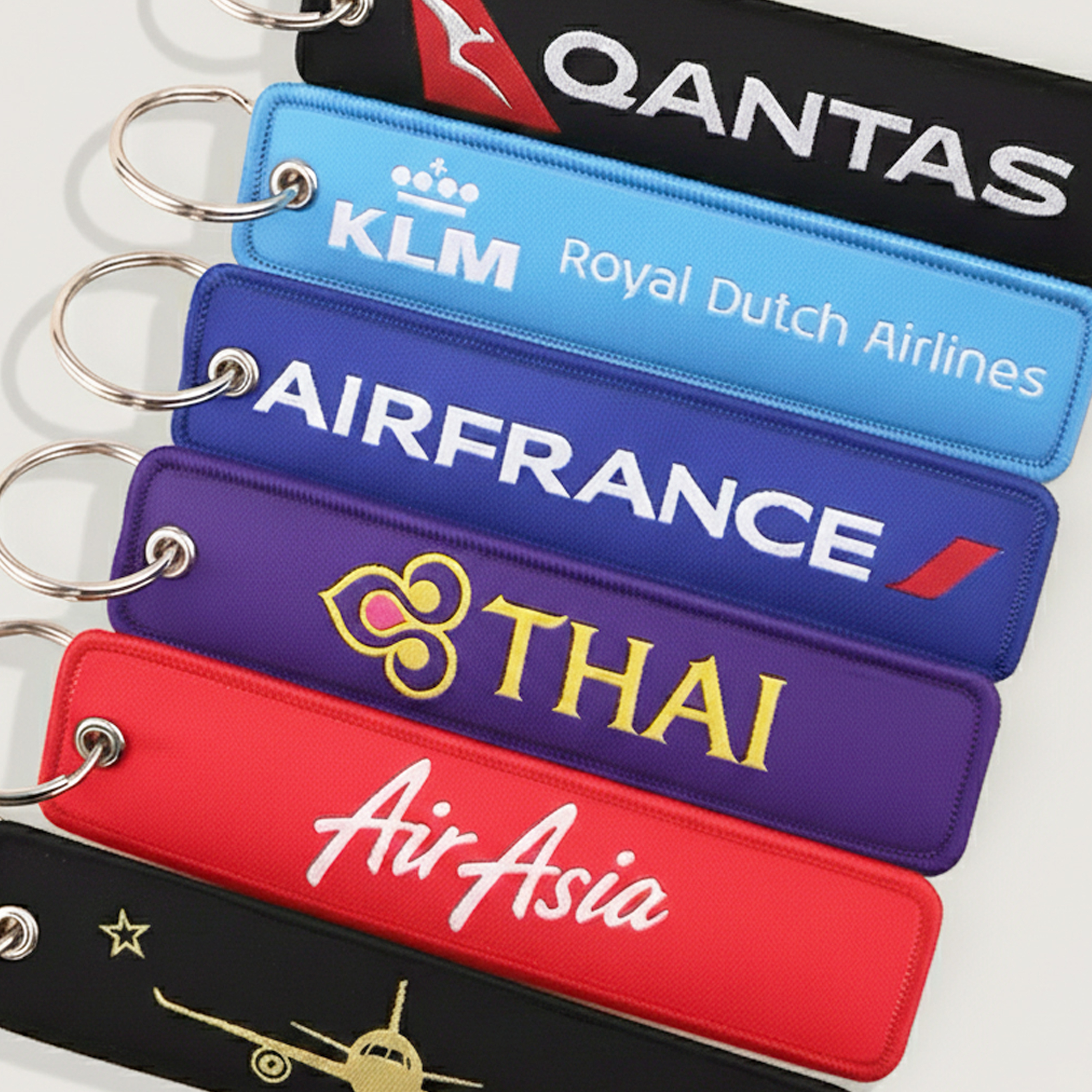  Embroidery Tag Fabric Keychain (also known as Remove Before Flight)