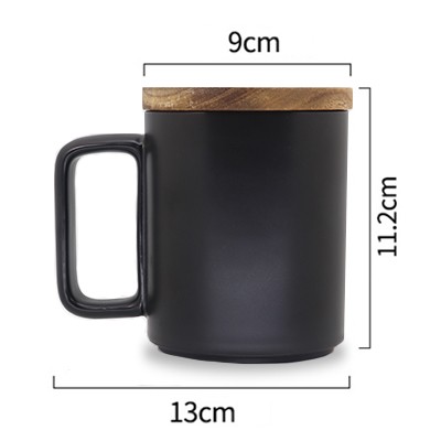 450ml Wooden Cap Ceramic Mug