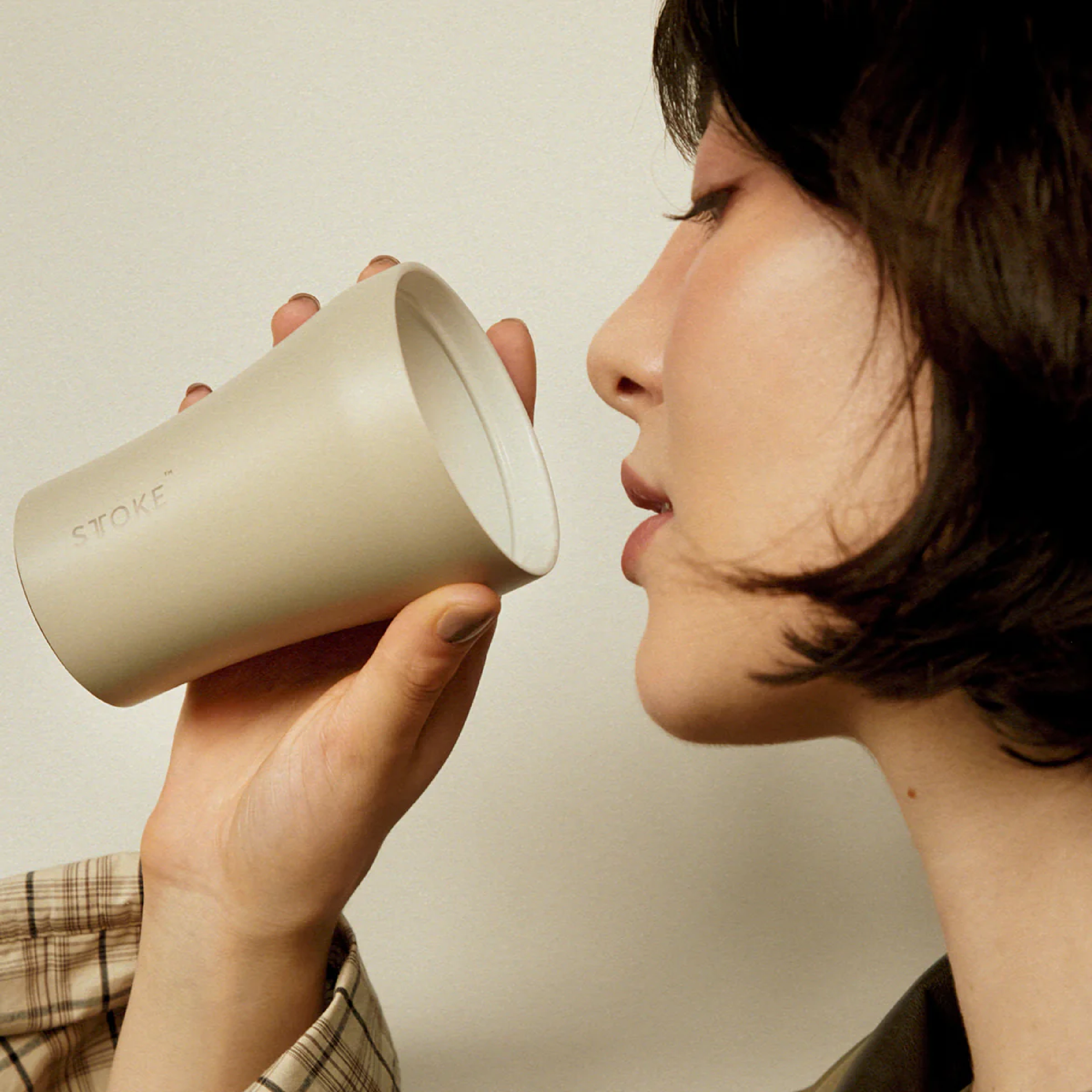 STTOKE  240ml Leakproof Classic Ceramic Insulated Cup - Mug