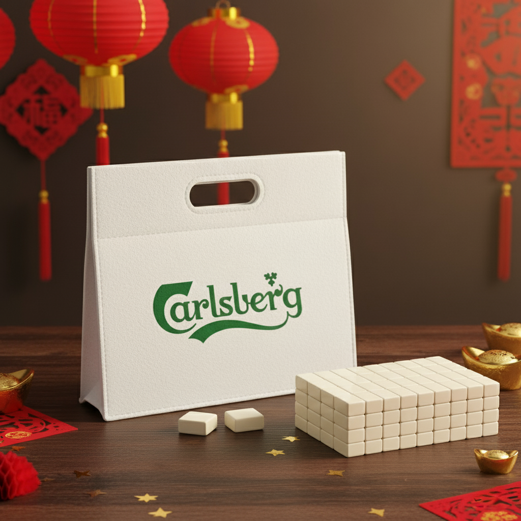 Mini Mahjong Set in Felt Bag