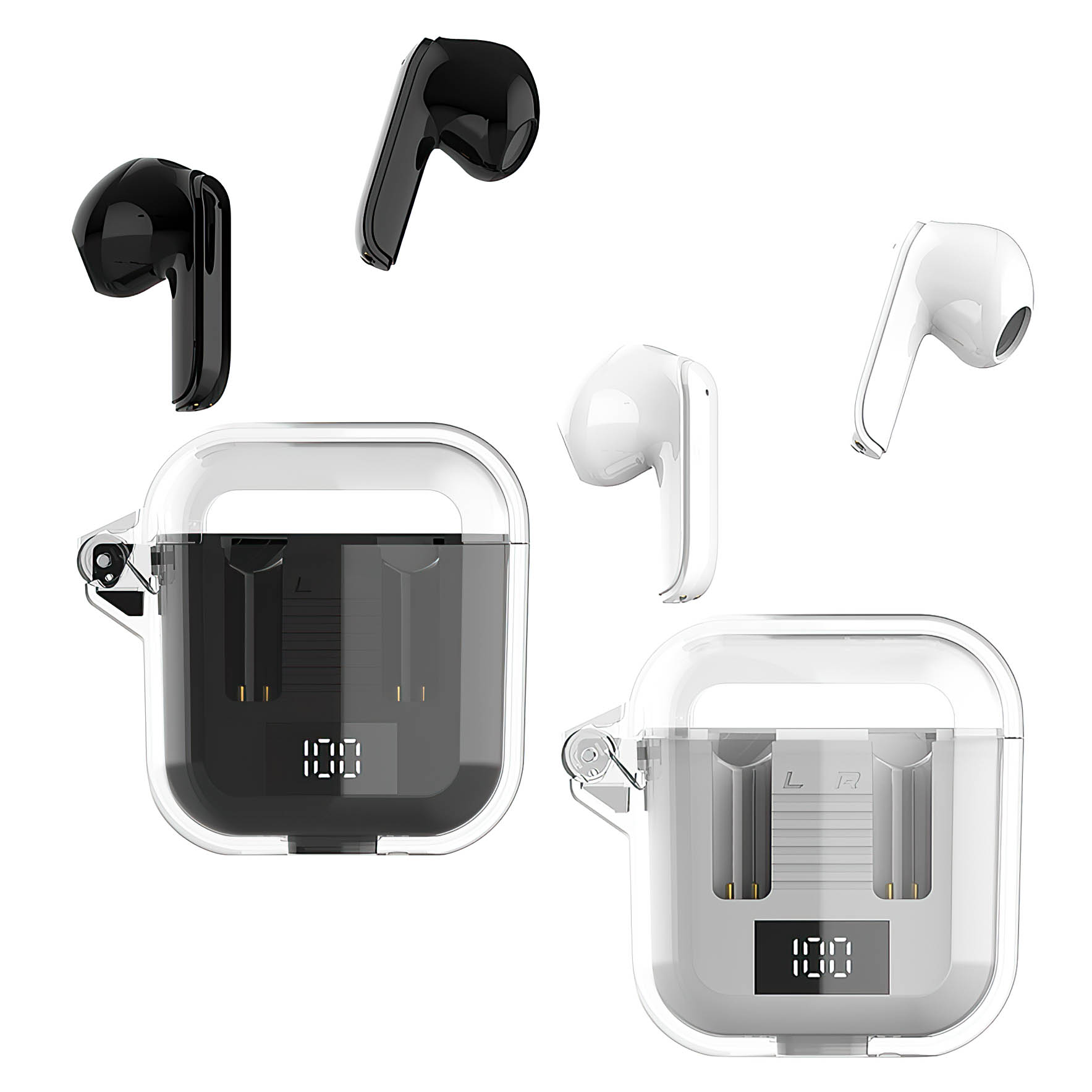 Wireless Earbuds with Digital Power Case