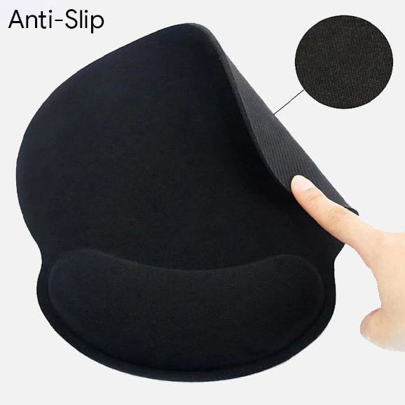 Mousepad with Wrist Rest (Rubber Base)