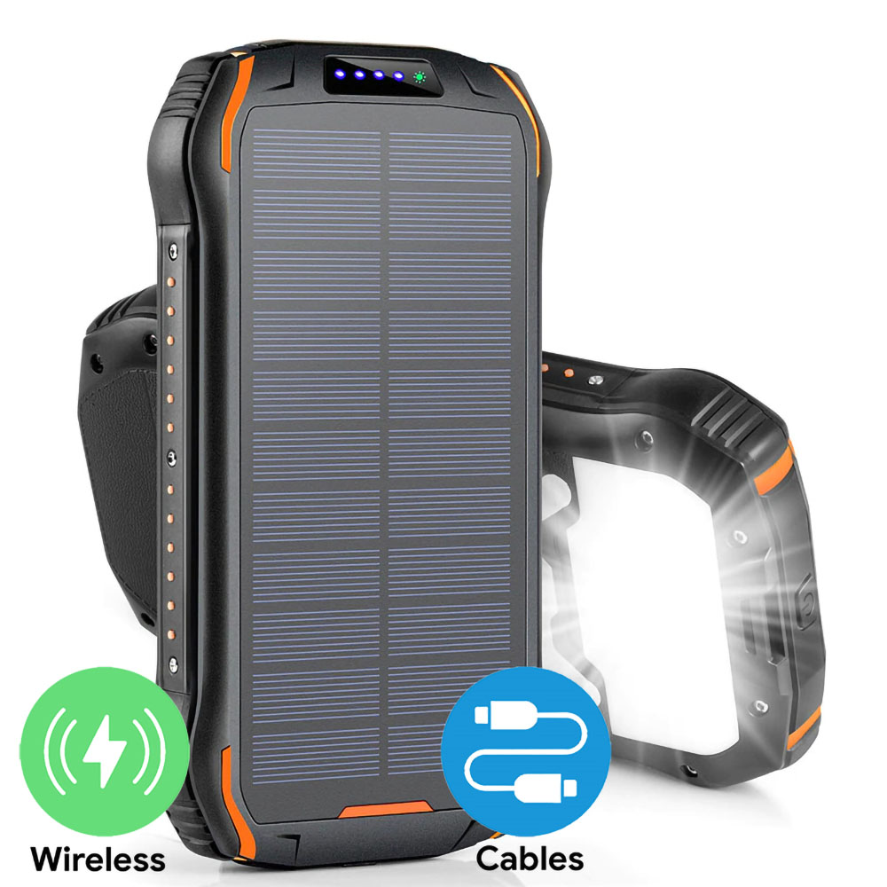 20,000 mAh Solar Wireless Powerbank
