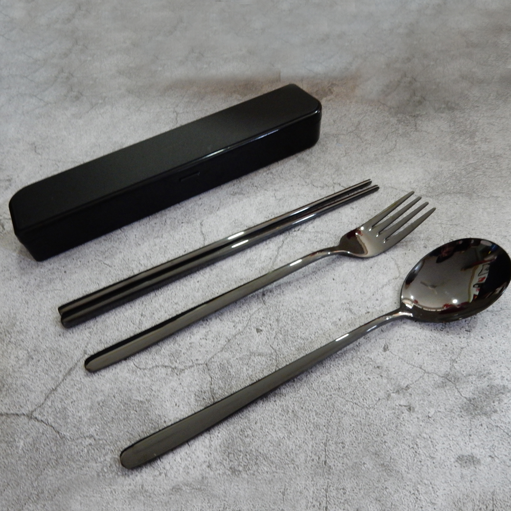Customised Classic Stainless Steel Cutlery Set in a Box With Logo Print