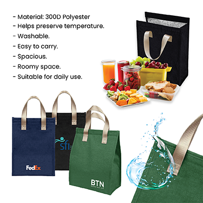 Insulated Thermal Polyester Lunch Cooler Bag – L