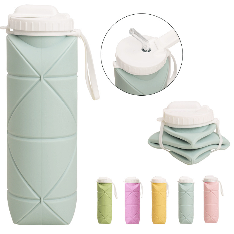 FlexSip Silicone Collapsible Bottle (with Straw)