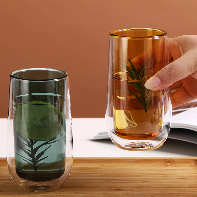 270ml Prism Double Wall Glass Cup 
