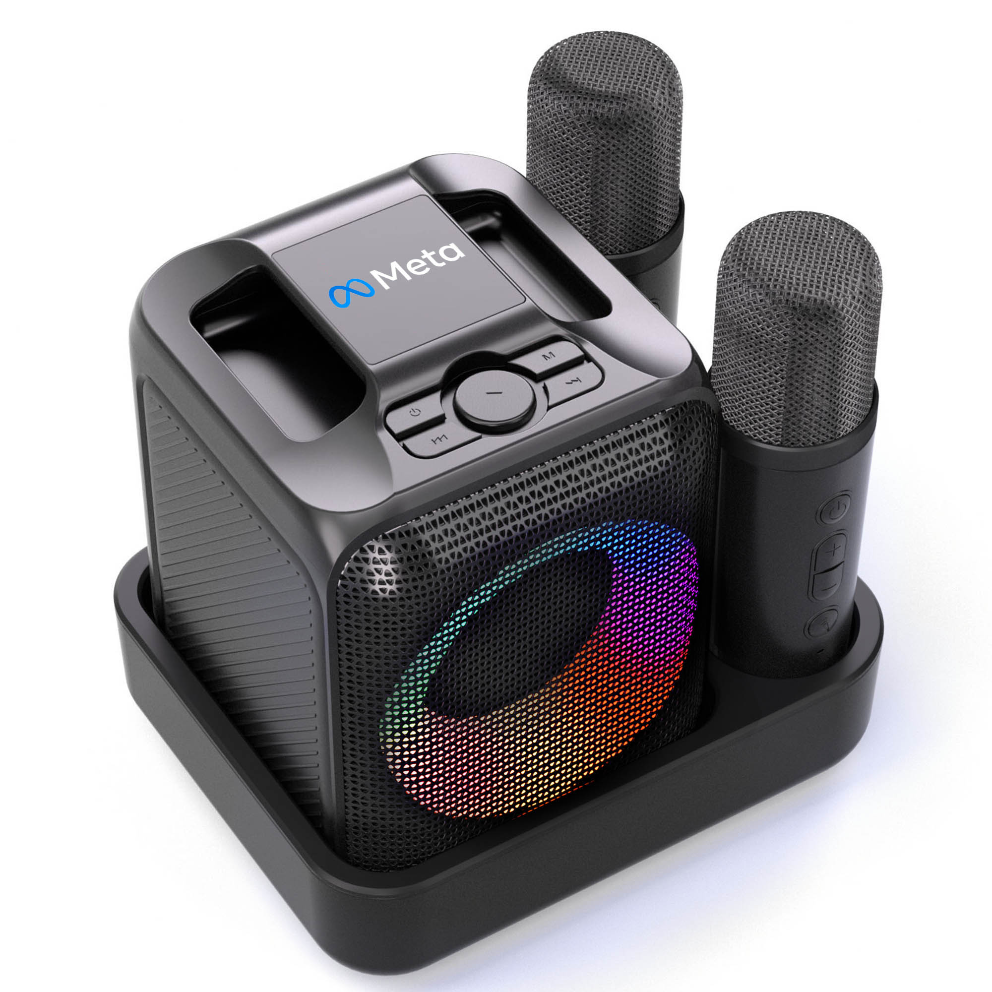  Karaoke Machine with 2 Bluetooth Mics