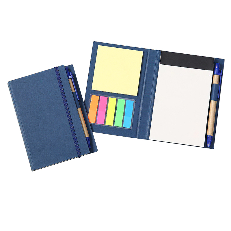 Eco-Friendly Notepad Set with Colour Tabs and Pen