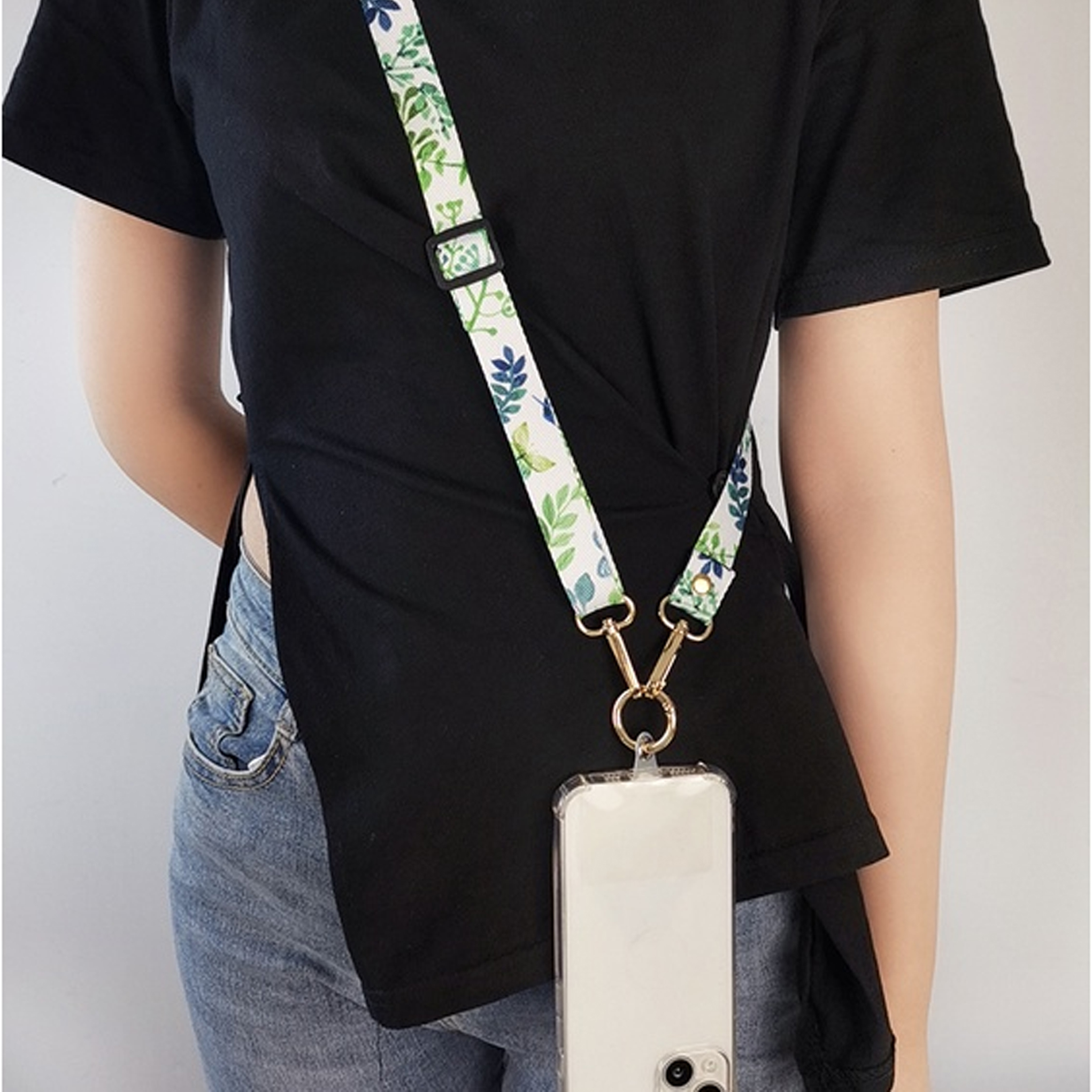 Crossbody Adjustable Mobile Phone Strap Lanyard (Dual Clip)