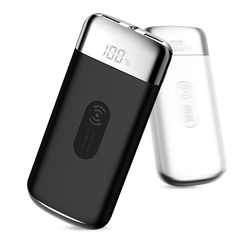 10000mah QI Wireless Powerbank with LED Indicator &  light